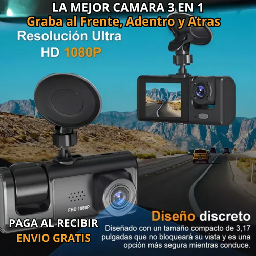 Cámara HD 3 EN 1 PARA AUTO