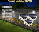 pack 3 Lampara Solar Led con Sensor de Movimiento