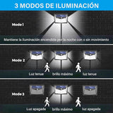 pack 3 Lampara Solar Led con Sensor de Movimiento