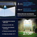pack 3 Lampara Solar Led con Sensor de Movimiento